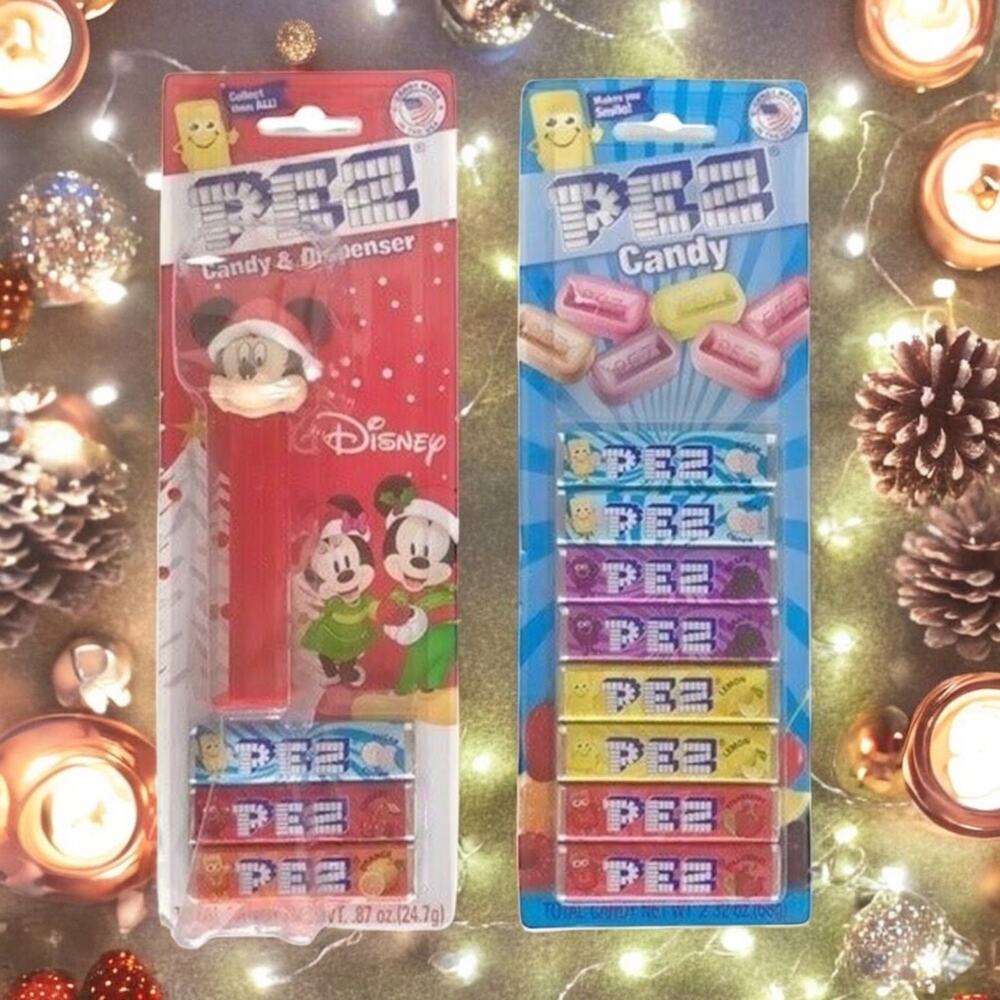 Disney Mickey Mouse NEW Christmas PEZ Dispenser & Candy Expire 10/2025